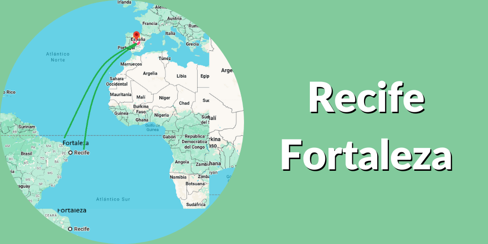 Voo de Fortaleza ou Recife para Madrid